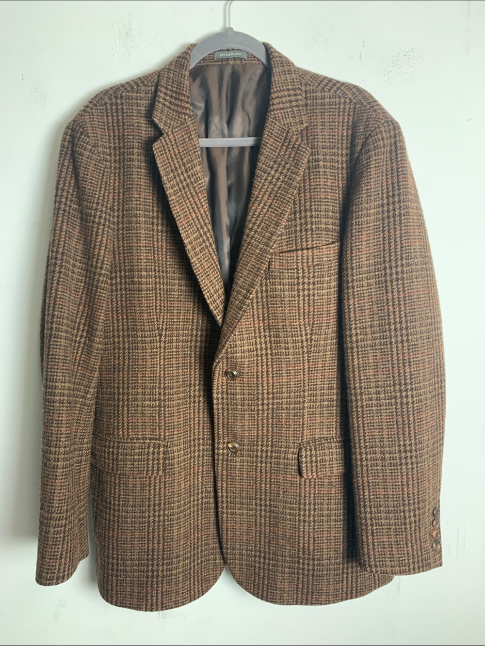 LL Bean Signature Men’s Brown Glen Plaid Sport Coat
